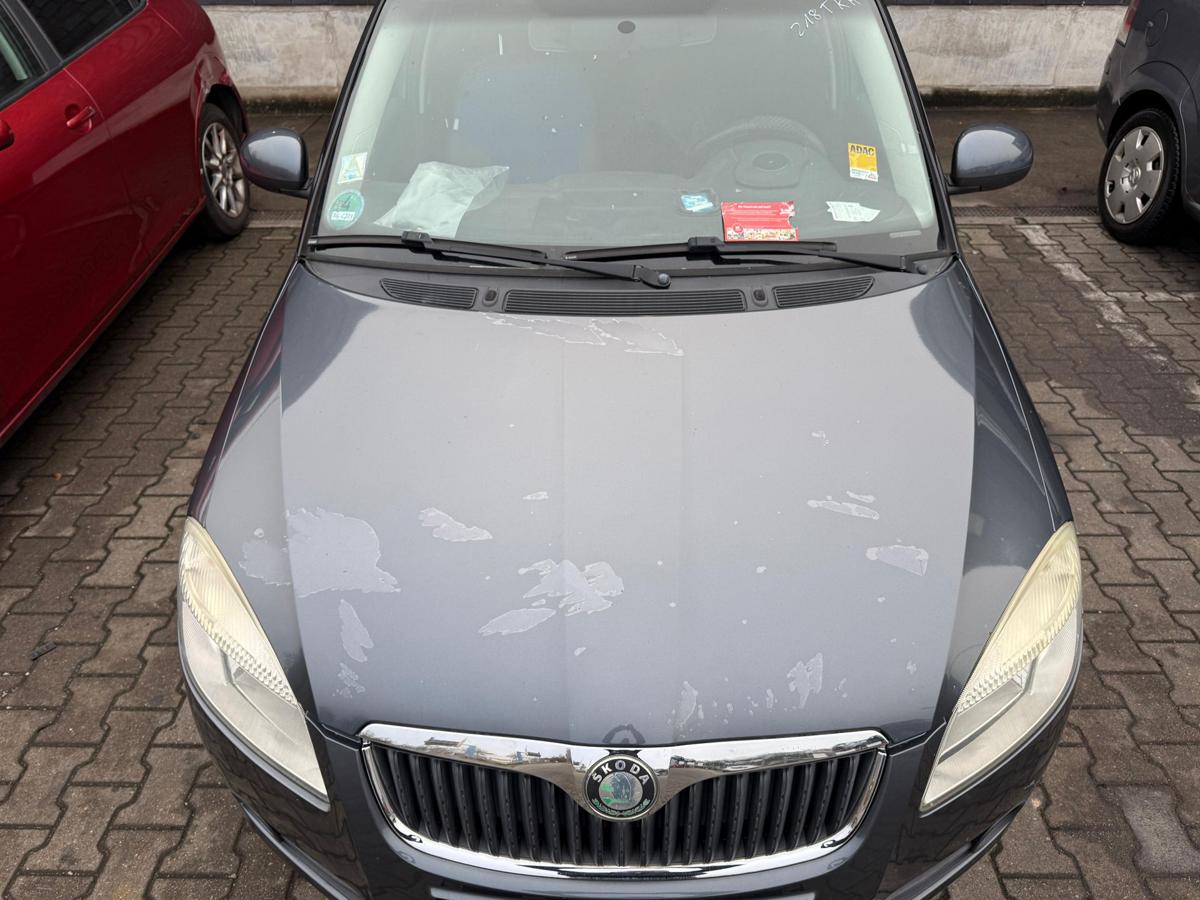 Skoda Fabia 2 5J original Motorhaube LF8J Anthrazitgrau BJ09